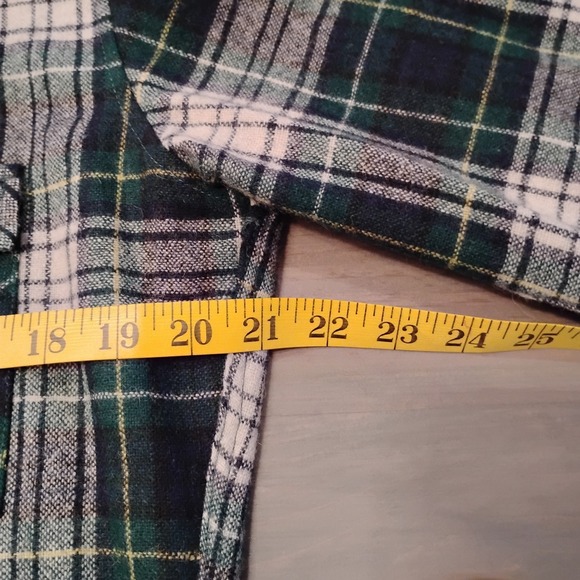 Vintage Lucien Piccard Men's Size M Wool Plaid Button Front Shirt - Picture 9 of 12